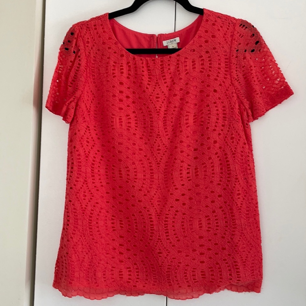 J crew eyelet blouse